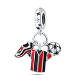 Charm pendant maillot et ballon de foot, pour femme, modèle Maldi - La Boutique du Bracelet