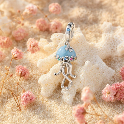 Pendente charm, medusa florida, para mulher, modelo Pelagia