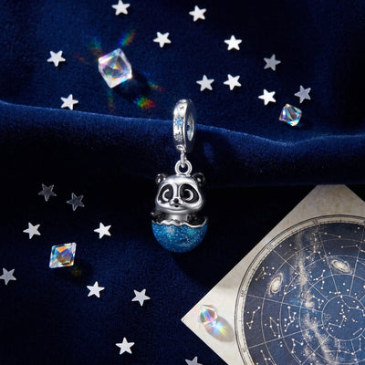 Charm pendant, panda coquille mignon, pour femme, modèle Pandoeuf