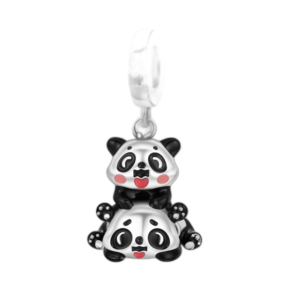 Κρεμαστό γούρι, χαριτωμένο panda που παίζει, για γυναίκα, μοντέλο Pandino