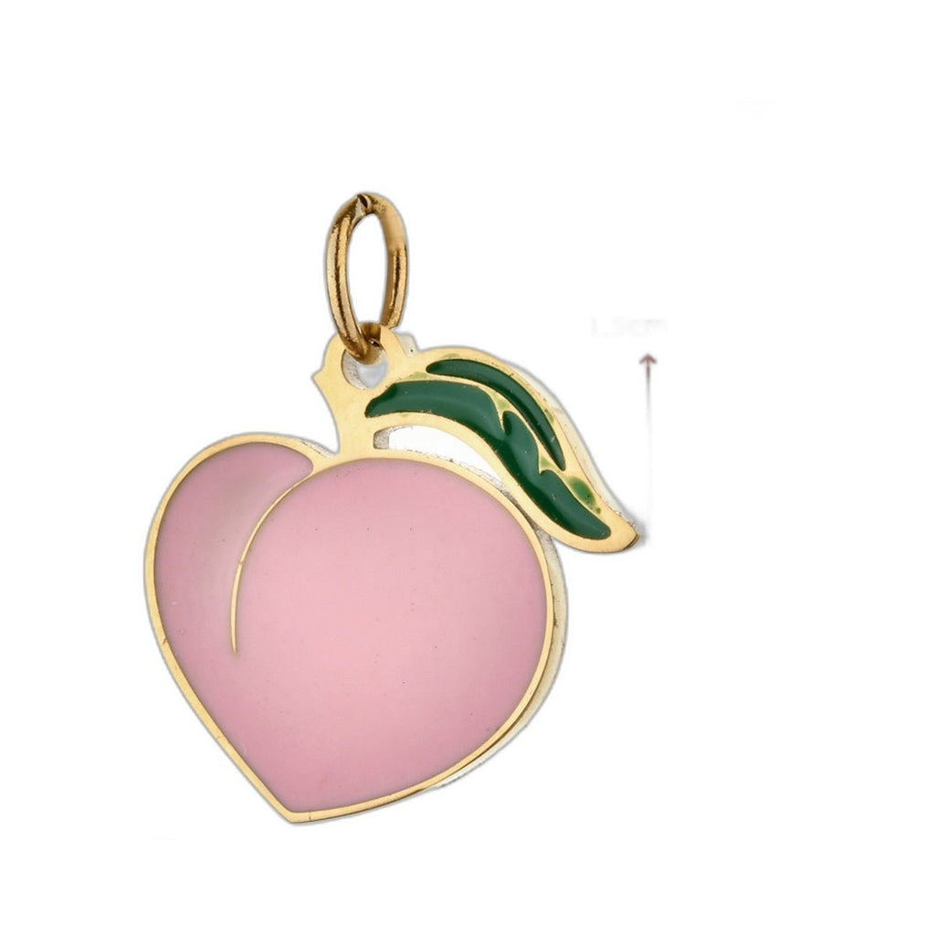 Charm pendant pêche rose, pour femme, modèle Peachy