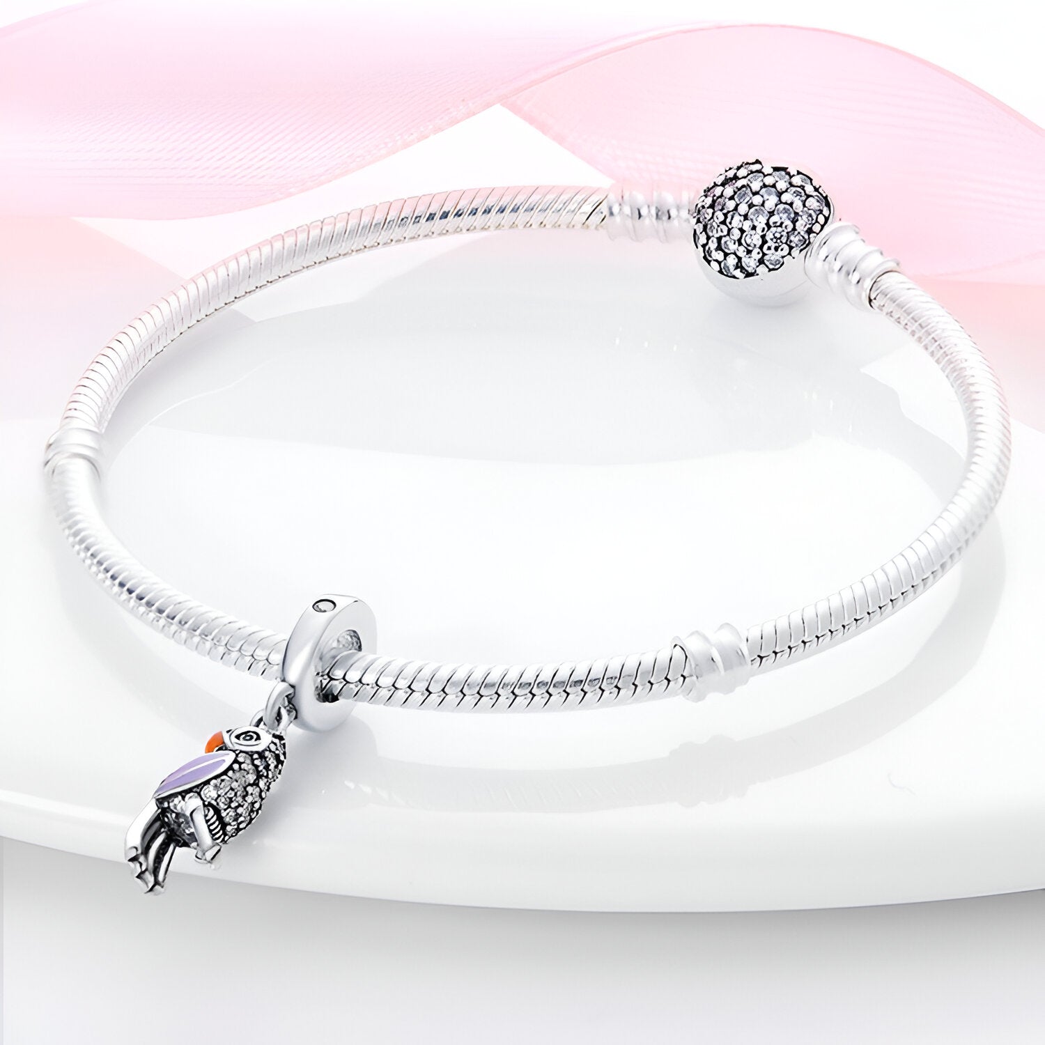 Charm pendant perroquet, pour femme, modèle Emelina - La Boutique du Bracelet