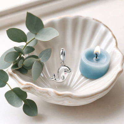 Charm pendant, petit dauphin mignon, pour femme, modèle Nereis