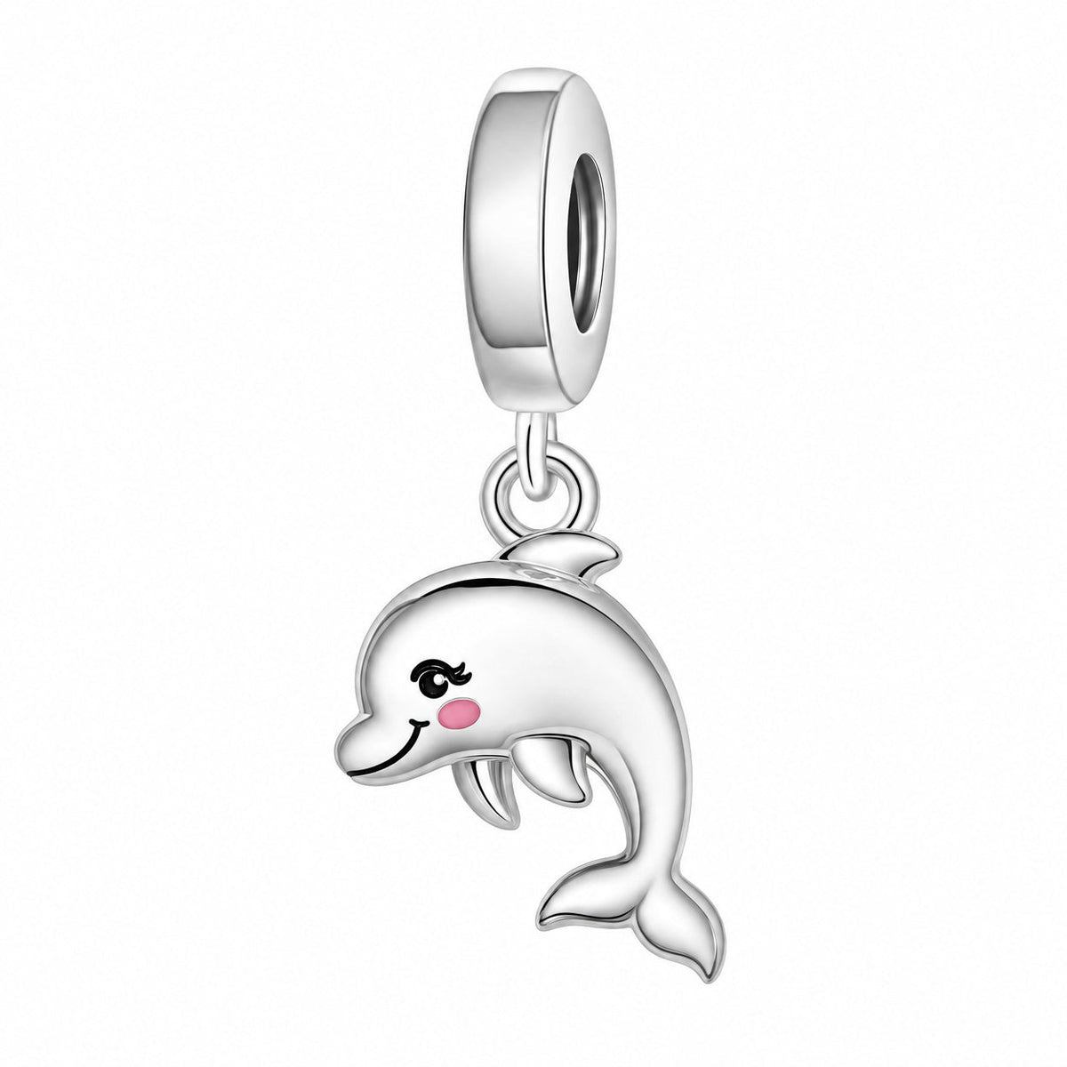 Charm pendant, petit dauphin mignon, pour femme, modèle Nereis