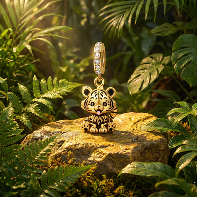 Charm pendant, petit tigre mignon, pour femme, modèle Tigrello