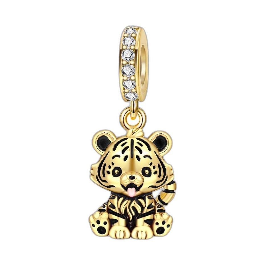 Charm pendant, petit tigre mignon, pour femme, modèle Tigrello