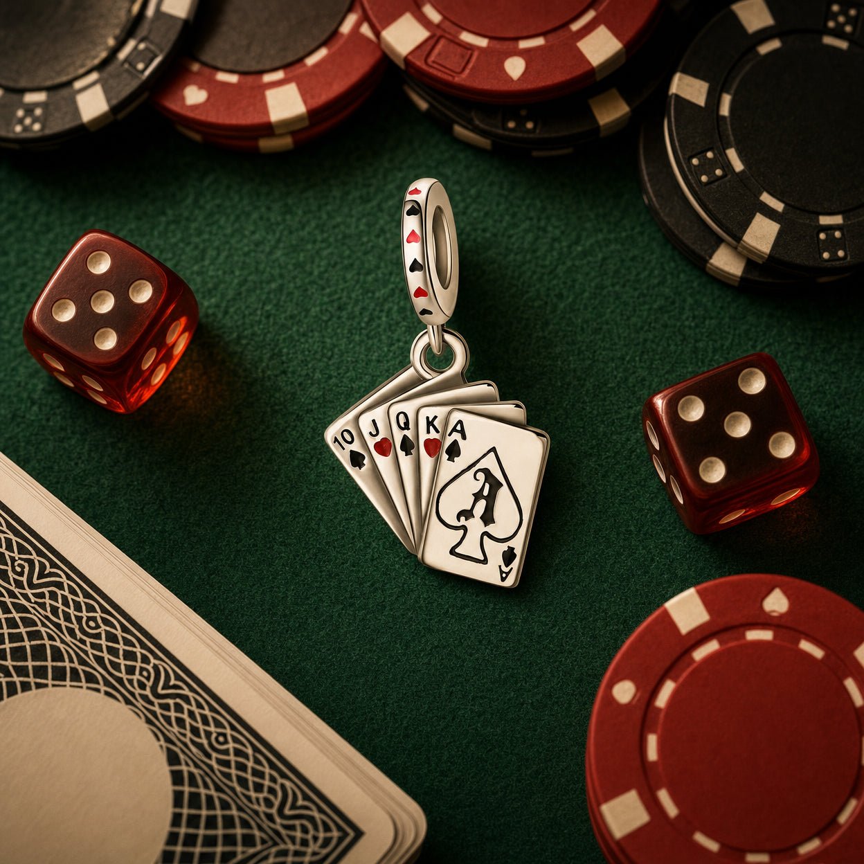 Charm vedhæng, Quinte flush royale, til kvinder, model Royalia