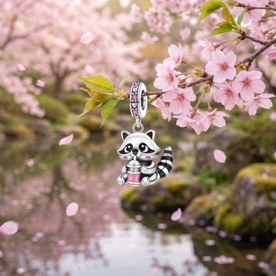 Charm pendant, raton laveur bubble tea mignon, pour femme, modèle Ratonboba