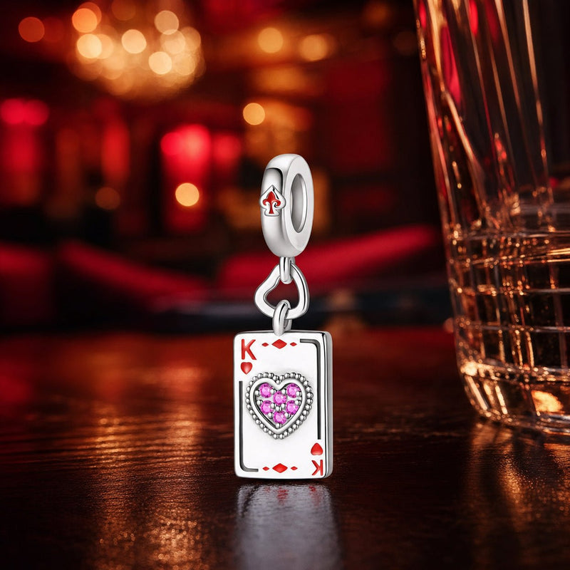 Charm pendant, Roi de coeur, pour femme, modèle Regalis