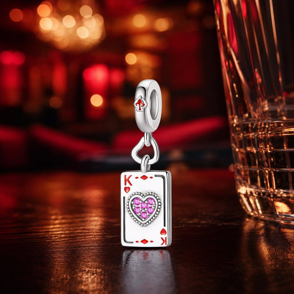 Charm pendant, Roi de coeur, pour femme, modèle Regalis