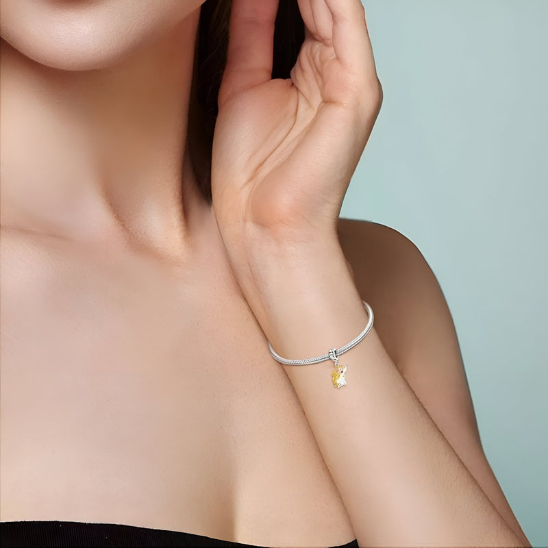 Charm pendant signe du zodiaque vierge, pour femme, modèle Euphemie