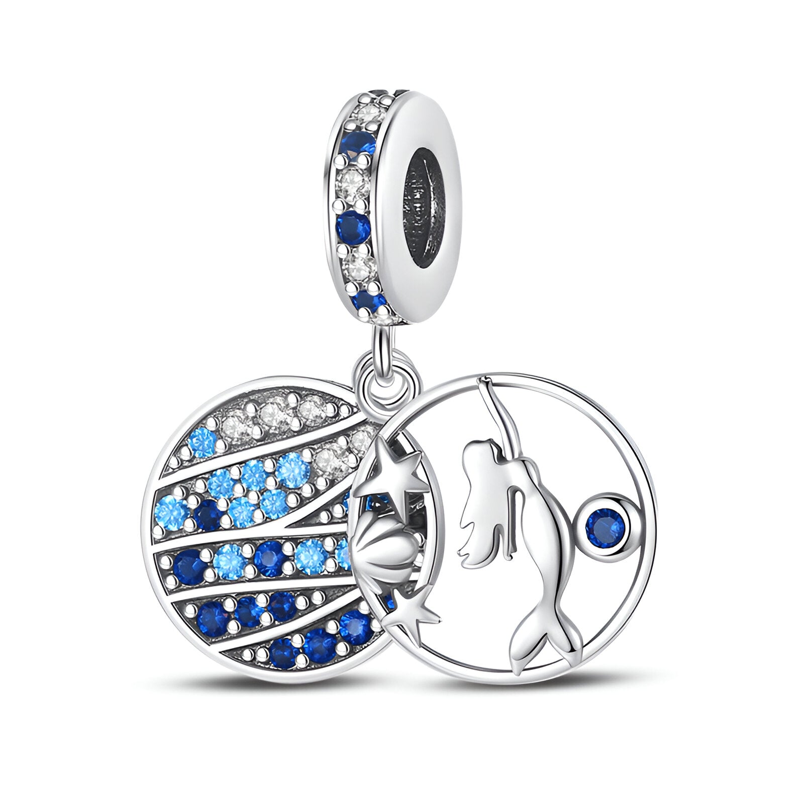 Charm pendant sirène et océan, pour femme, modèle Ariel - La Boutique du Bracelet