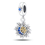 Charm pendant, soleil et lune, pour femme, modèle Katinka - La Boutique du Bracelet