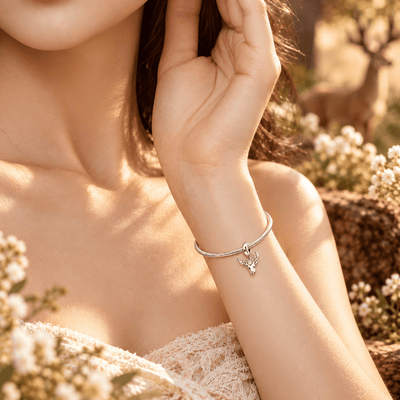 Charm-Anhänger Hirschkopf, für Damen, Modell Ailith