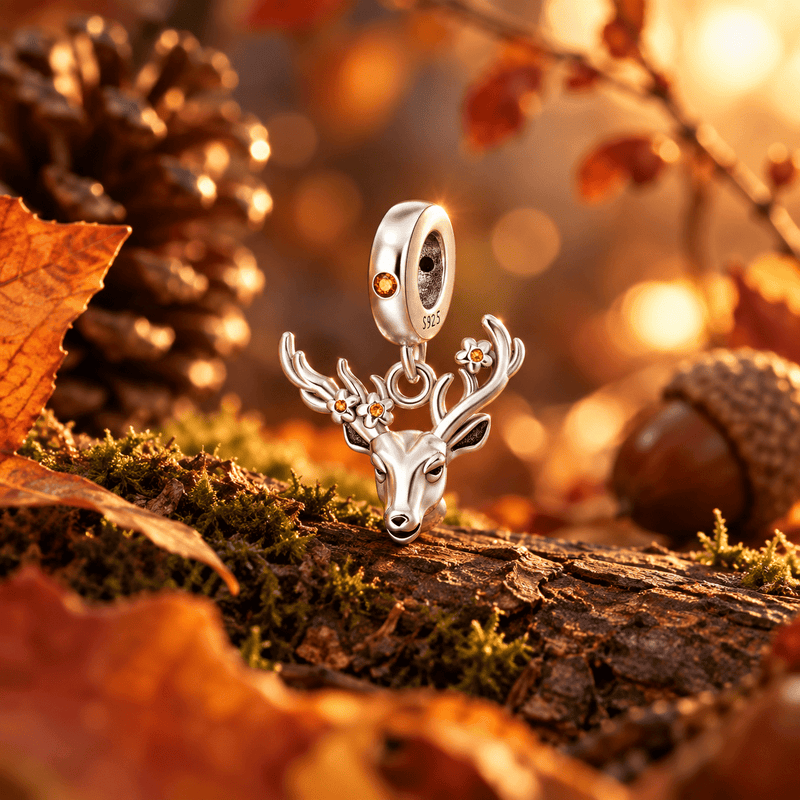Charm-Anhänger Hirschkopf, für Damen, Modell Ailith