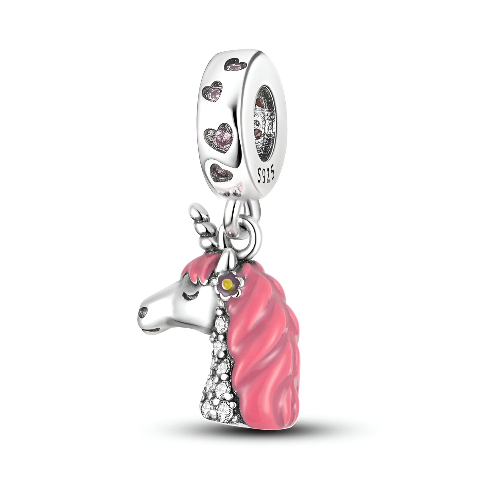 Charm pendant tête de licorne, pour femme, modèle Lika - La Boutique du Bracelet