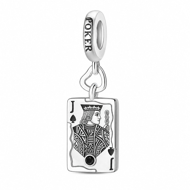 Charm pendant, Valet de pique, pour femme, modèle Noctis