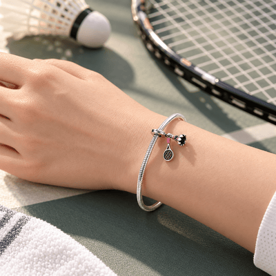 Pendente com pingente de volante e raquete de badminton, para mulher, modelo Isaure
