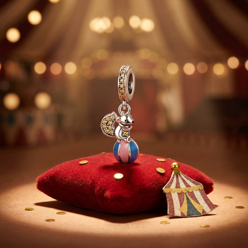 Charm, Pendentif cirque et fête foraine en argent, pour femme, modèle Acrobate sur Ballon