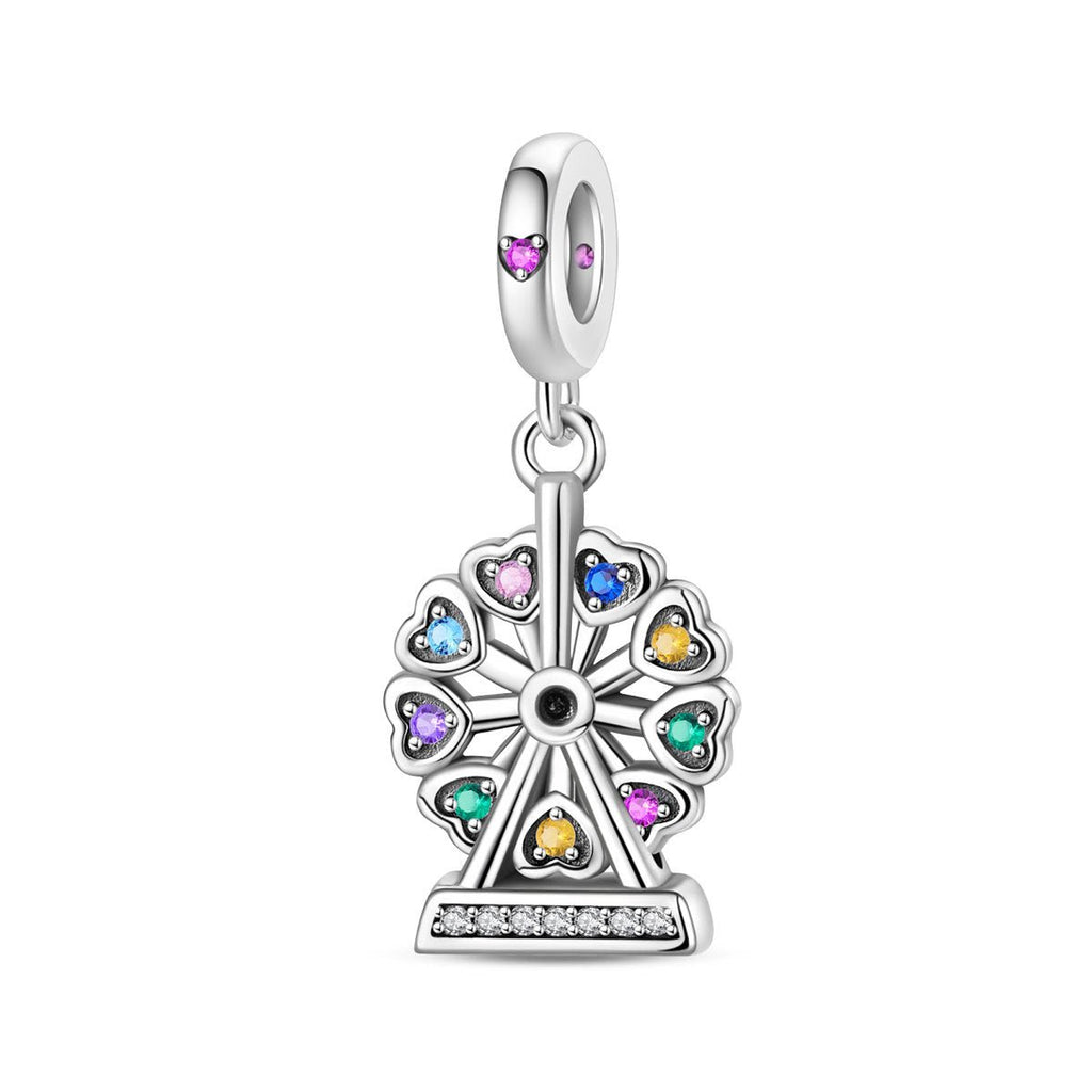 Charm, Pendentif cirque et fête foraine en argent, pour femme, modèle Grande Roue Festive