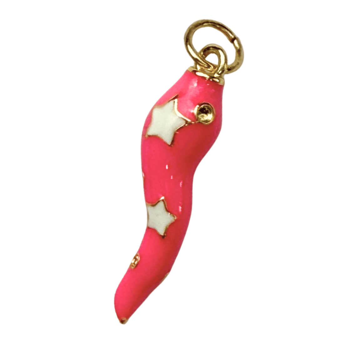 Charm Piment rose, pour bracelet chaîne personnalisable