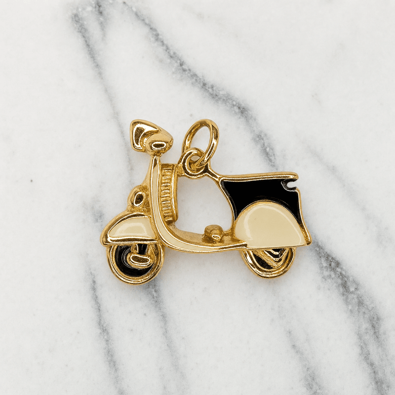 Charm for chain bracelet, Scooter model