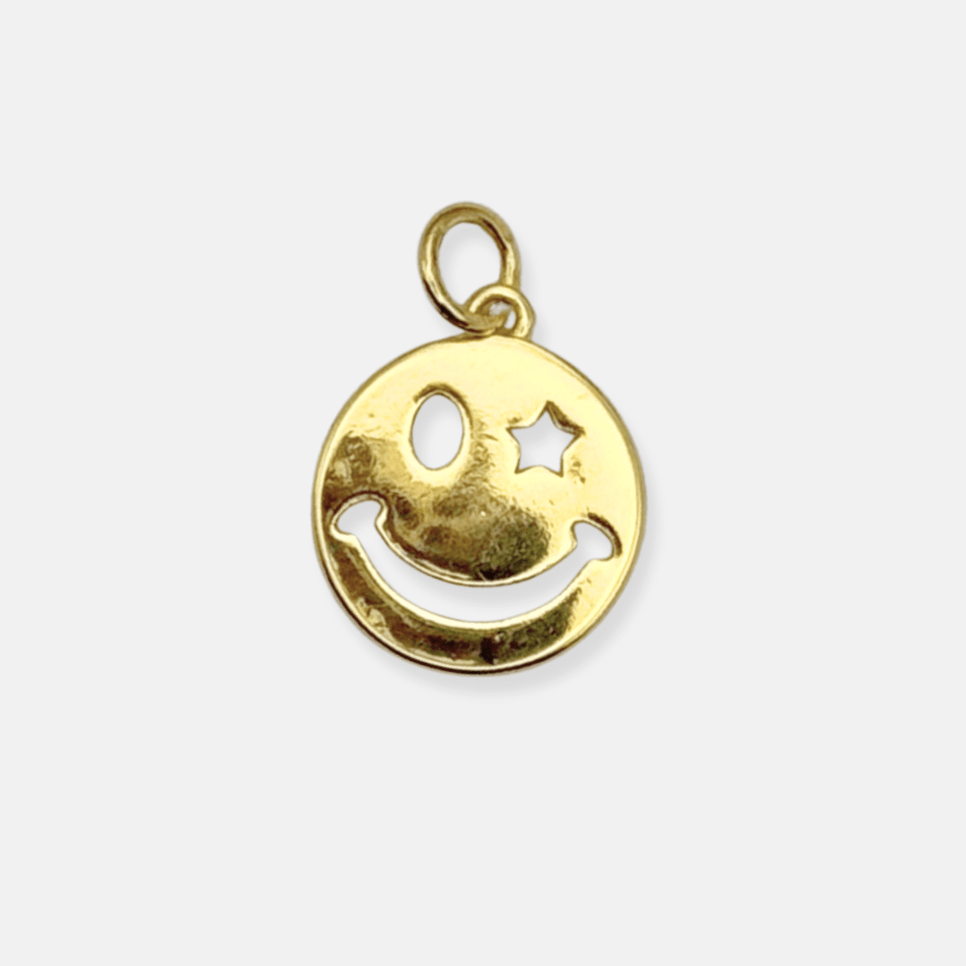 Charm for chain bracelet, Smiley Gold model