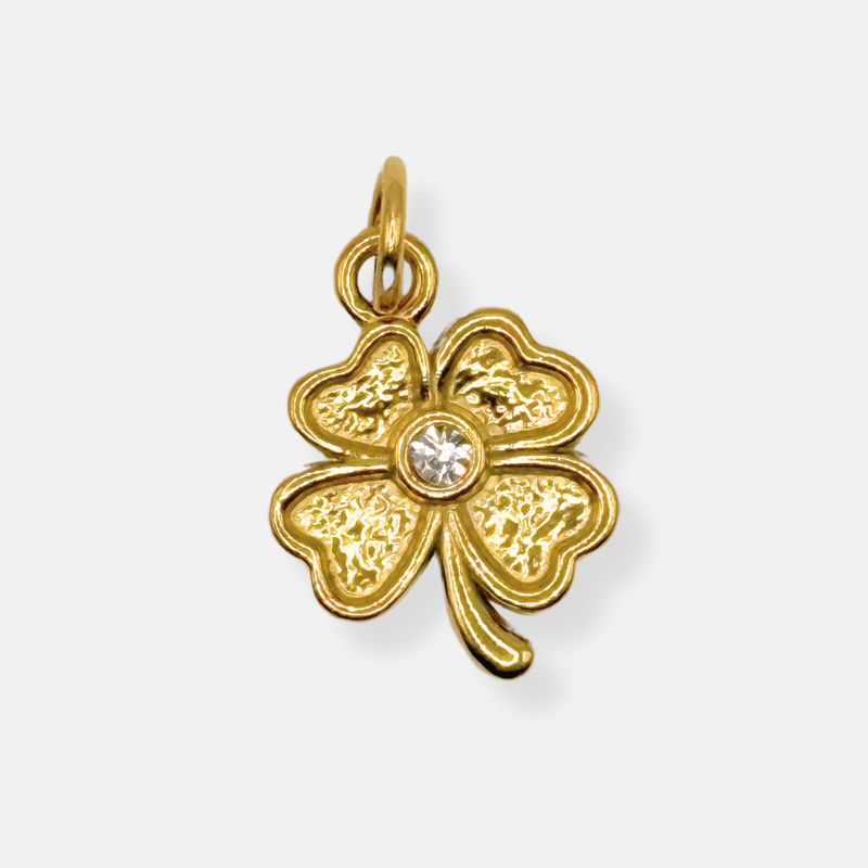 Charm for chain bracelet, Golden Clover model