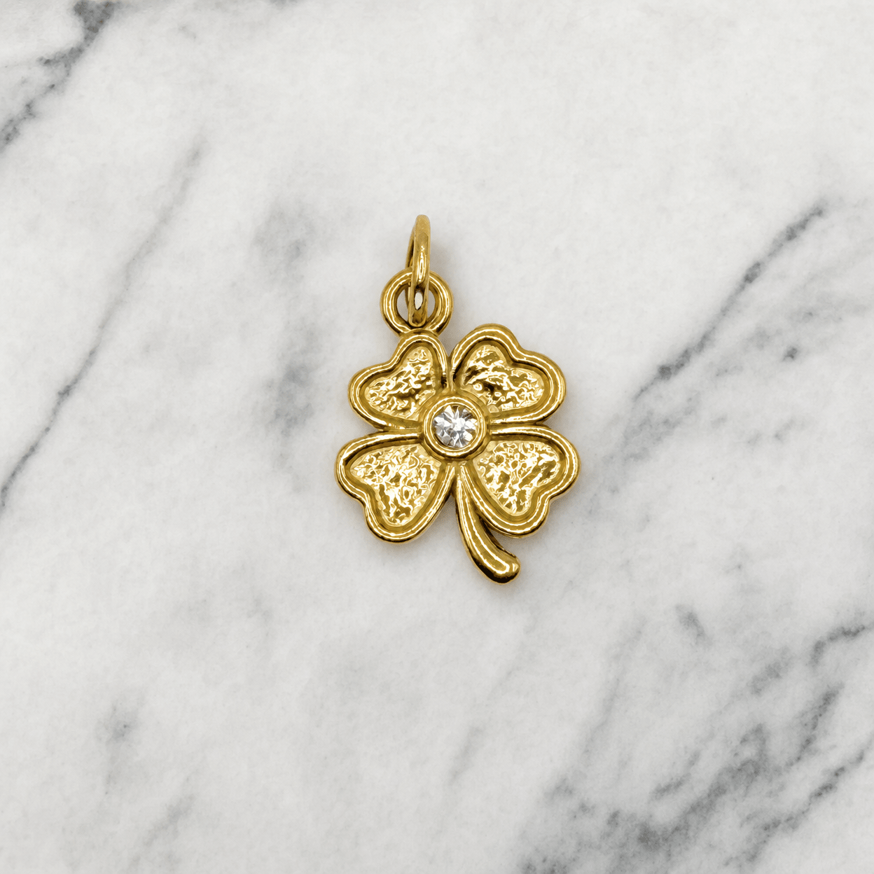 Charm for chain bracelet, Golden Clover model