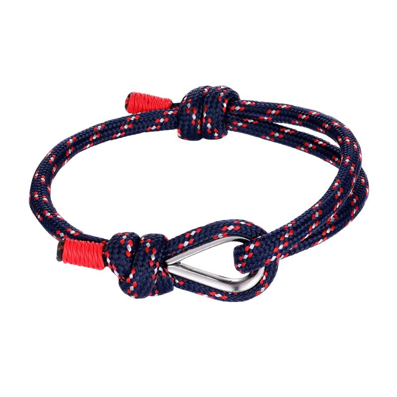 Bracelet nautique en corde tressée, avec fermoir boucle en acier inoxydable, un accessoire ajustable pour le quotidien, modèle Stanley