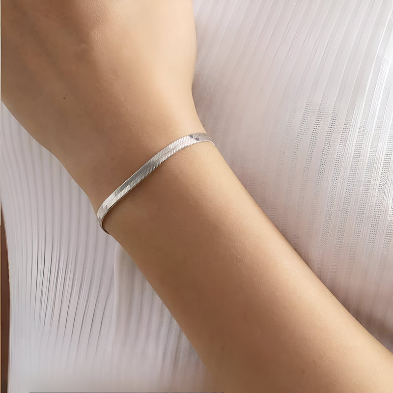 Duo de bracelets à maille, en acier inoxydable, modèle Qadira - La Boutique du Bracelet