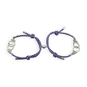 Duo de bracelets cordon, menottes "freedom", idéal pour couple et amis, modèle Siene - La Boutique du Bracelet