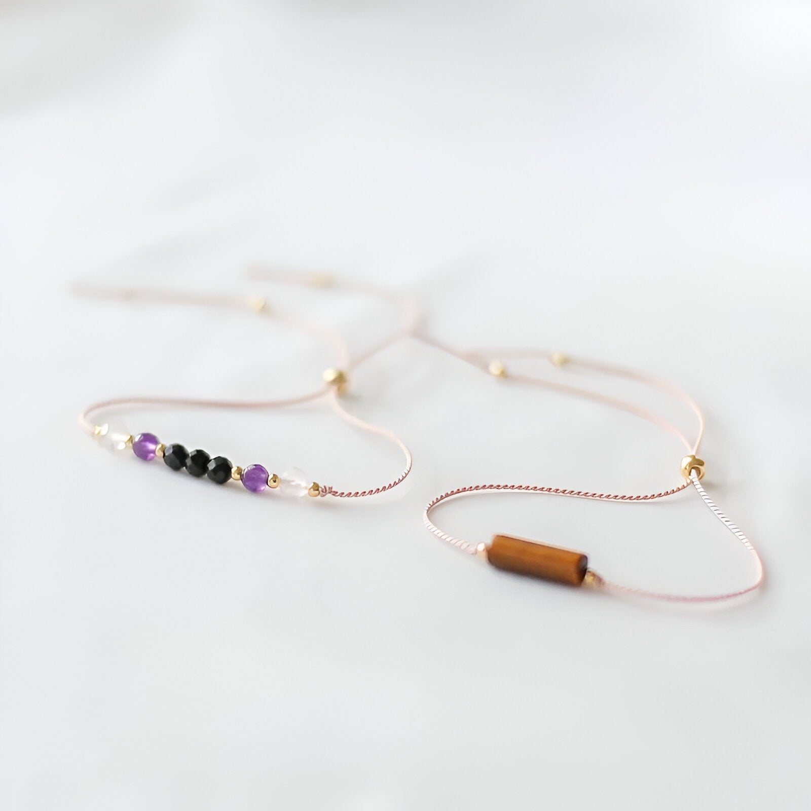 Duo de bracelets en pierres naturelles, pour femme, modèle Elira - La Boutique du Bracelet