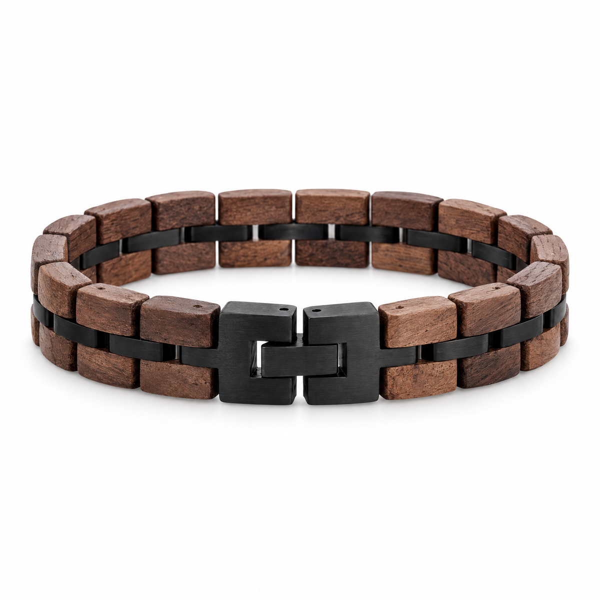 Packshot studio bracelet Édouart Marron, vue de face sur fond blanc — 8 octobre 2026