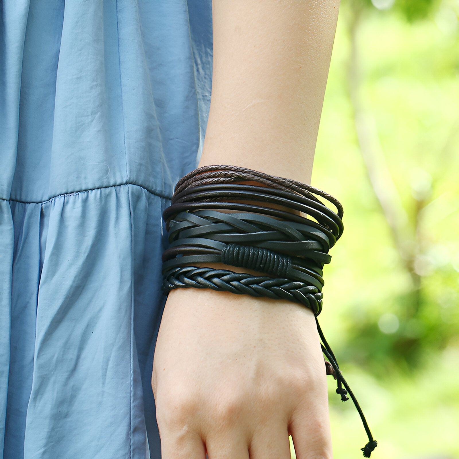 Ensemble de 4 bracelets, au look vintage, mixte, modèle Tagan - La Boutique du Bracelet