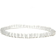 Bracelet tibétain gris en perles œil de chat, finition lisse et brillante, pour homme.