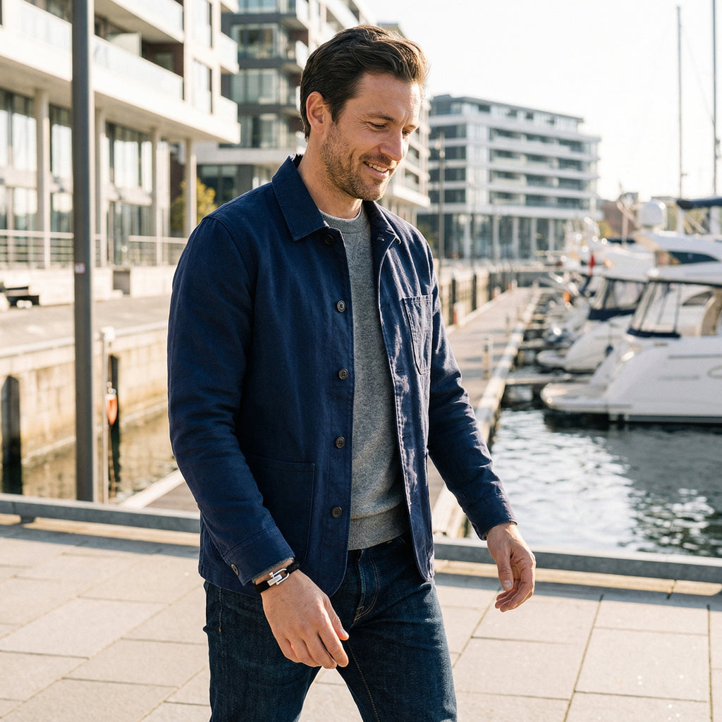 Bracelet personnalisé à mousqueton, pour homme, modèle Lucas