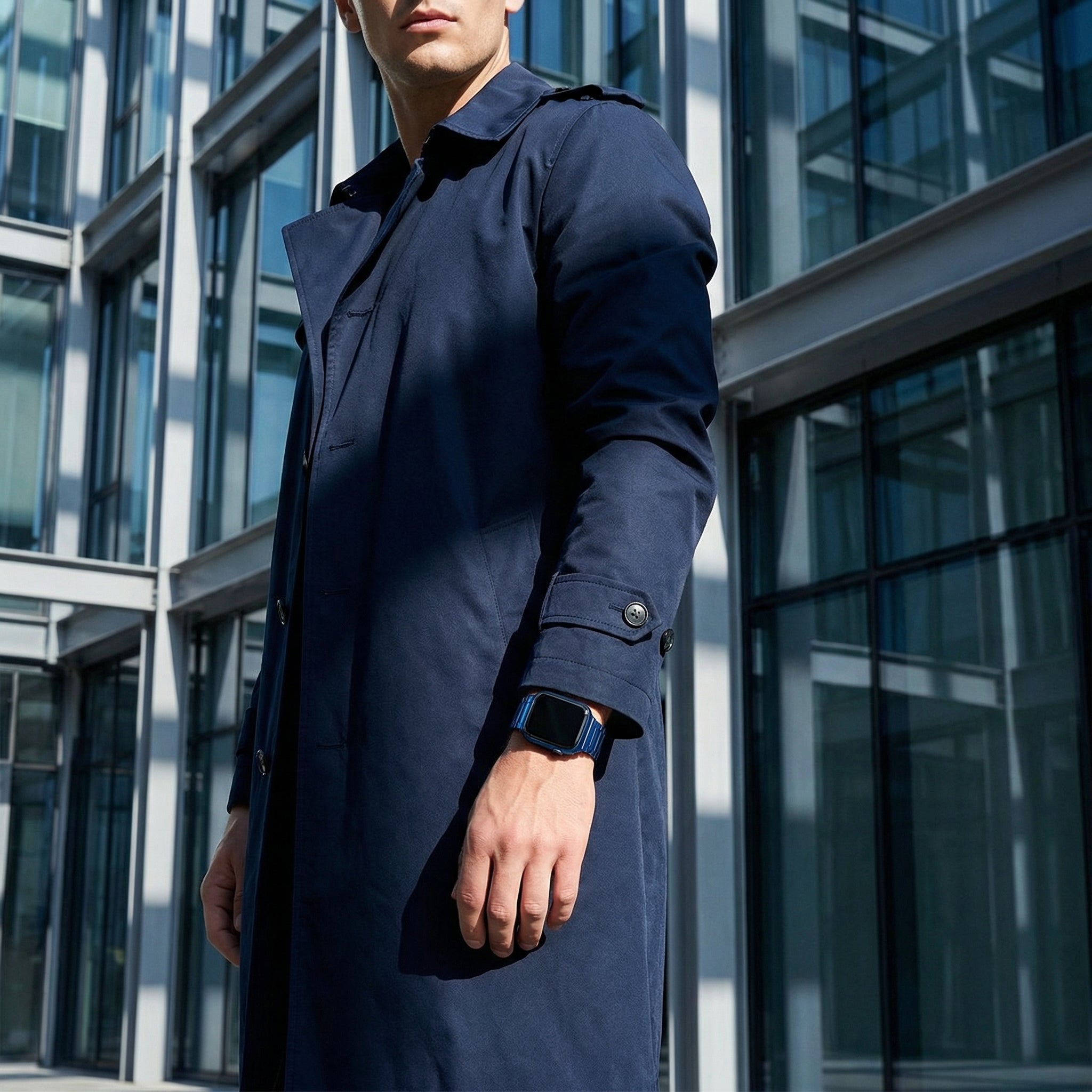 Apple Watch Armband aus Edelstahl für Herren, Modell Kino