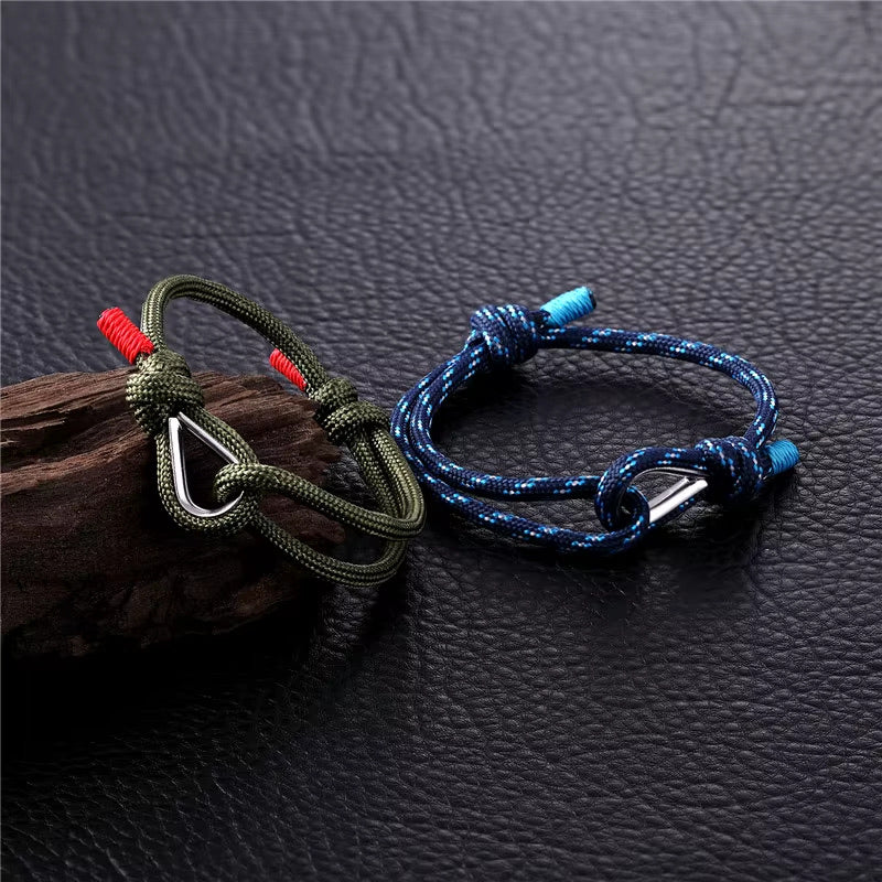 Bracelet nautique en corde tressée, avec fermoir boucle en acier inoxydable, un accessoire ajustable pour le quotidien, modèle Stanley
