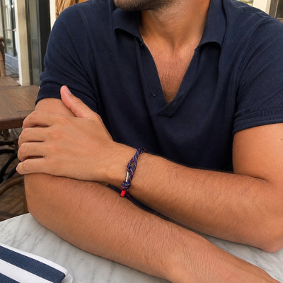 Bracelet nautique en corde tressée, avec fermoir boucle en acier inoxydable, un accessoire ajustable pour le quotidien, modèle Stanley