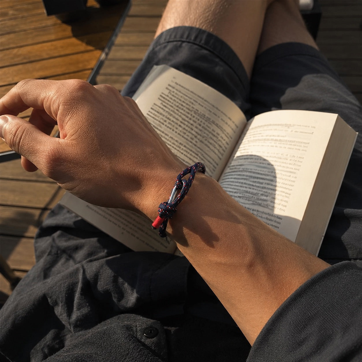 Bracelet nautique en corde tressée, avec fermoir boucle en acier inoxydable, un accessoire ajustable pour le quotidien, modèle Stanley