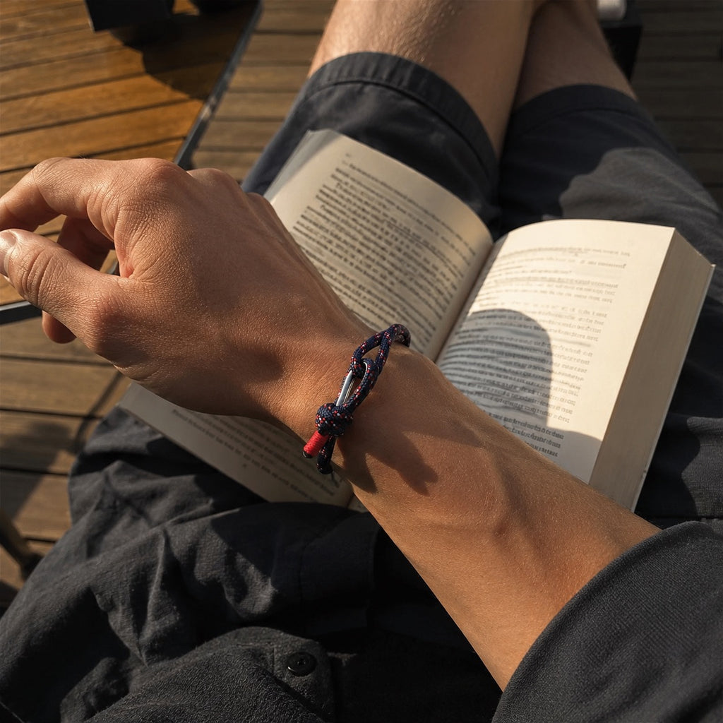 Bracelet nautique en corde tressée, avec fermoir boucle en acier inoxydable, un accessoire ajustable pour le quotidien, modèle Stanley