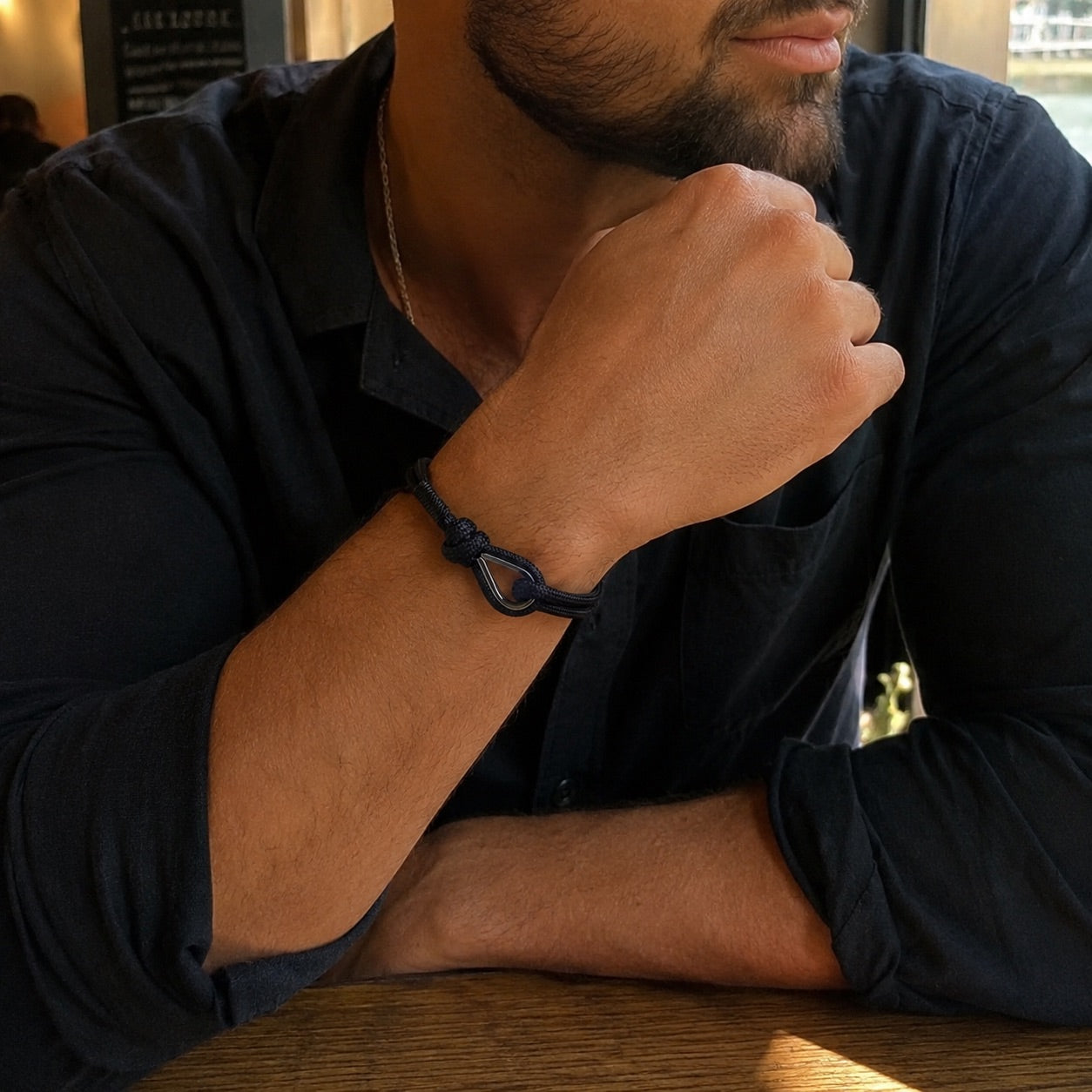 Bracelet nautique en corde tressée, avec fermoir boucle en acier inoxydable, un accessoire ajustable pour le quotidien, modèle Stanley