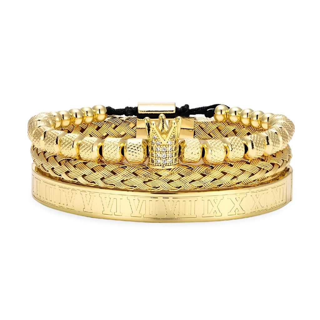 Bracelet Homme Acier Inoxydable Intemporel – Gourmette Poli/Satiné 22 Cm + Outil De Réglage Lien Offert