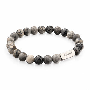 Packshot studio bracelet Zohar Jaspe picasso, vue de face sur fond blanc. — gravure source restaurée 8 octobre 2026