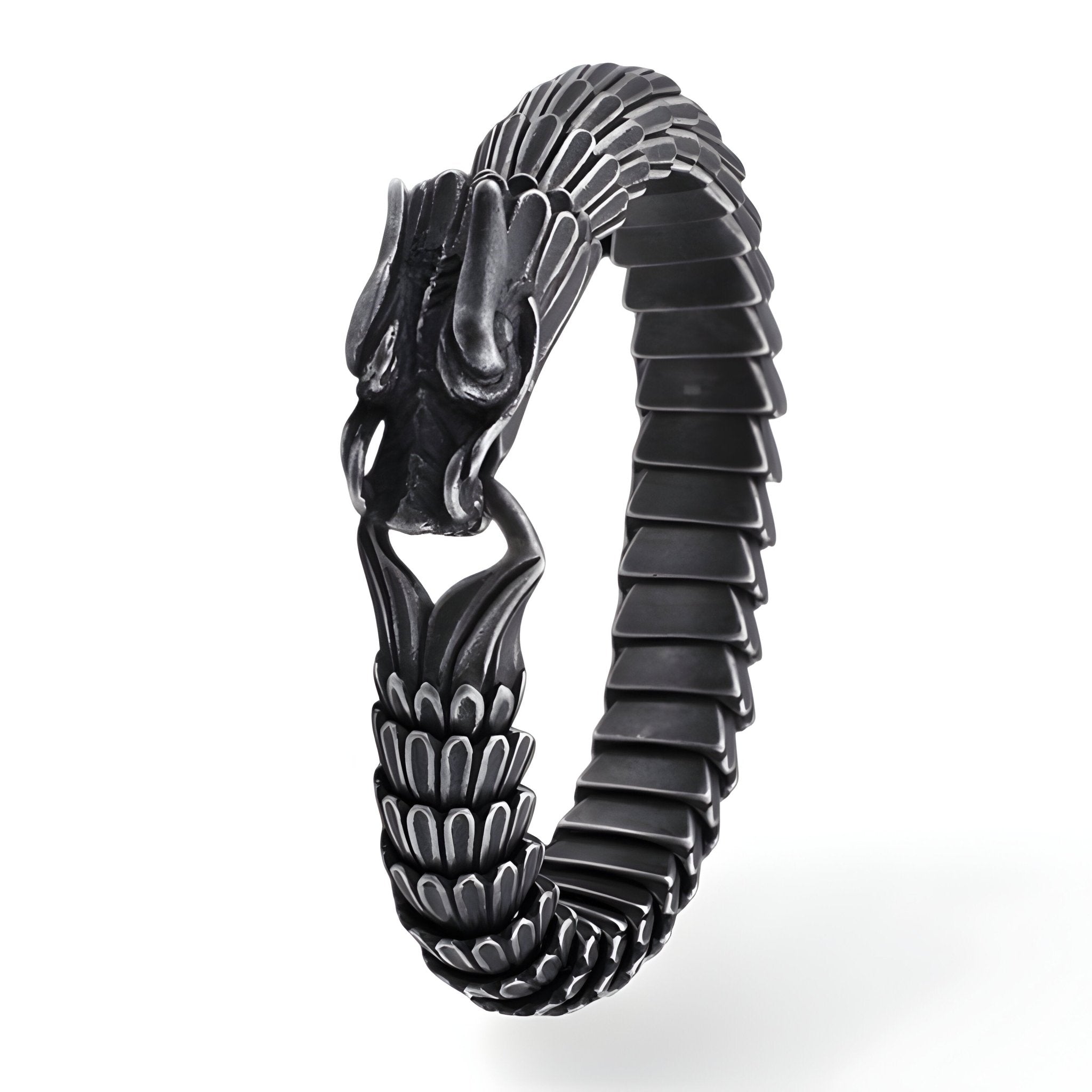 Bracelet acier inoxydable pour homme, en forme de dragon, modèle Arthur - La Boutique du Bracelet