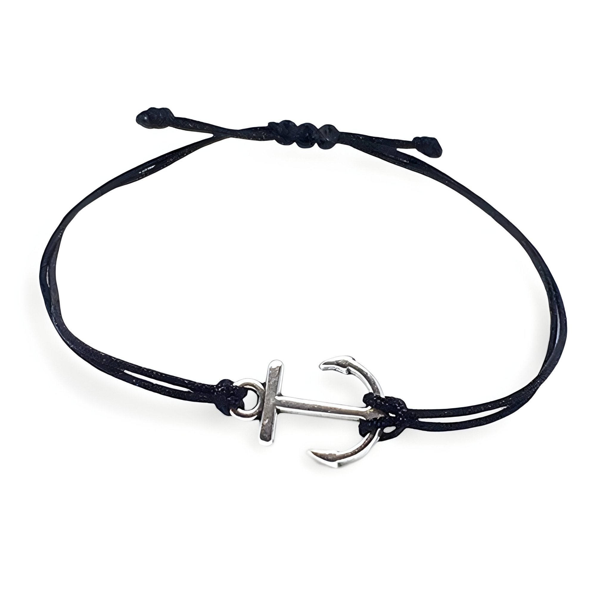 Bracelet cordon pour femme, ancre marine, modèle Nadia - La Boutique du Bracelet