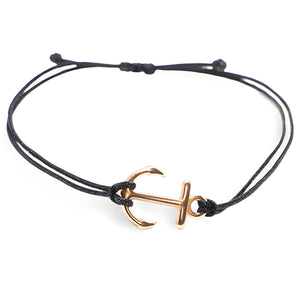 Bracelet cordon pour femme, ancre marine, modèle Nadia - La Boutique du Bracelet