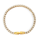 Bracelet élégant en titane et pierres de zircon, modèle Louvenia - La Boutique du Bracelet