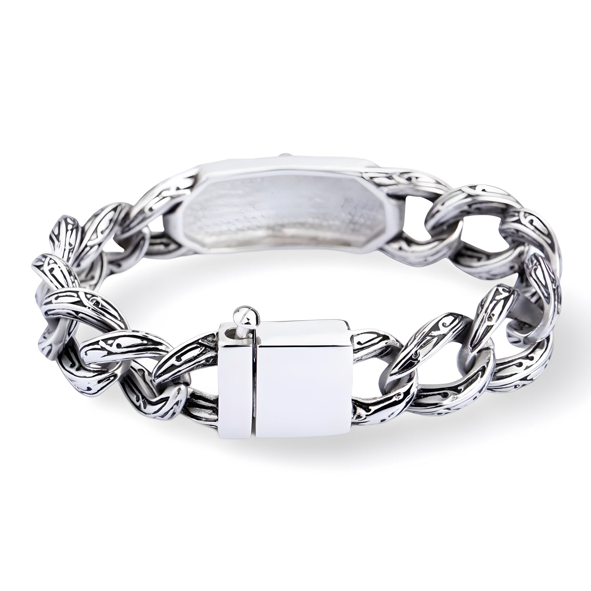 Bracelet en acier inoxydable pour homme, motifs celtique et croix, modèle Joël - La Boutique du Bracelet